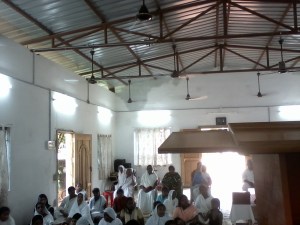 Temp roof and finished Church building.